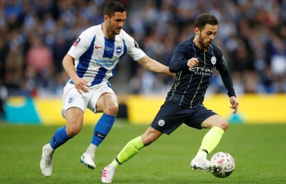 MANCHESTER CITY - BRIGHTON 1-0 // GALERIE FOTO Florin Andone spune adio visului Cupei Angliei! Brighton, eliminată în semifinale de Manchester City