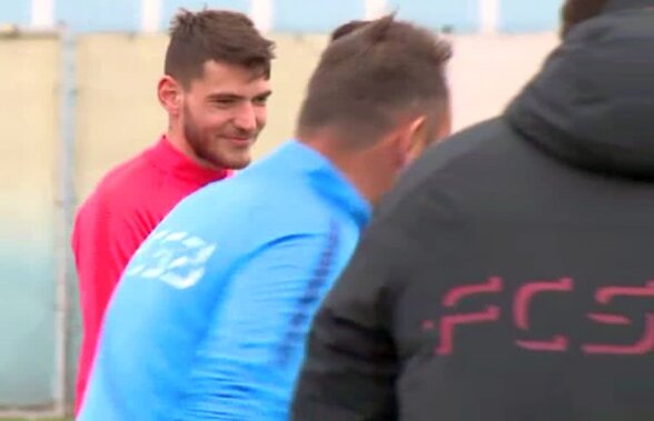 FCSB - SEPSI // VIDEO + FOTO Claudiu Belu, cel mai nou transfer de la FCSB, s-a pregătit azi sub comanda lui Teja » Imagini de la antrenamentul roș-albaștrilor