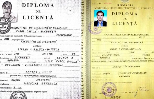 Facultatea de Medicină a descoperit diploma reală falsificată de "ginecologul" de la Spitalul Ilfov: "Îi aparține unui absolvent de jurnalism din 2008, iar Raluca Bîrsan a folosit niște ștampile false"