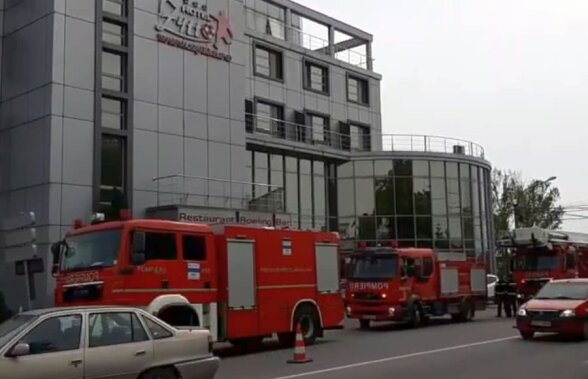 VIDEO Incendiu la hotelul lui Răzvan Raț din Slatina! Mai multe autospeciale ale pompierilor au intervenit de urgență 
