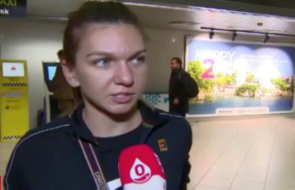VIDEO + FOTO Simona Halep a revenit în România, s-a supărat și a plecat în timpul interviului de pe aeroportul Otopeni