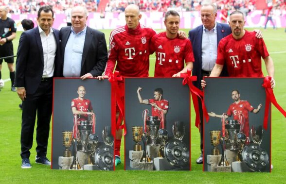 Bayern Munchen - Frankfurt 5-1 // GALERIE FOTO Arjen Robben, Frank Ribery și Rafinha și-au luat adio de la Bayern » Fanii le-au dedicat o scenografie 3D