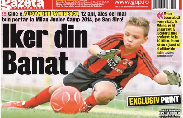 Incredibil! Fotbalistul român ales cel mai bun portar la Milan Junior Camp a debutat în liga a doua ca ATACANT
