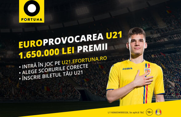 EUROPROVOCAREA U21 îți testează inspirația cu premii de 1.650.000 de lei! Intră în joc!