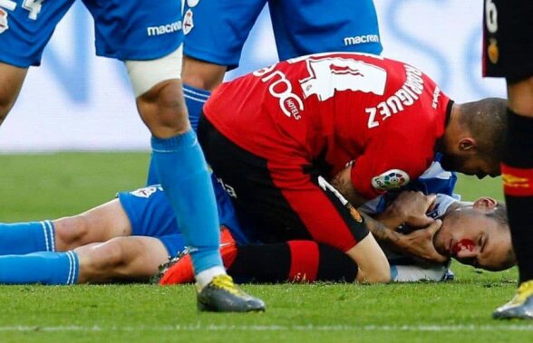 DEPORTIVO - MALLORCA 2-0 // FOTO Cumplit! Impact brutal! L-a tăiat pe față cu crampoanele și a început să plângă în meciul pentru promovarea în La Liga!