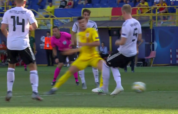 GERMANIA U21 - ROMÂNIA U21 // VIDEO + FOTO George Pușcaș marchează după un penalty dictat de VAR! Ianis Hagi, decisiv pentru „tricolori”