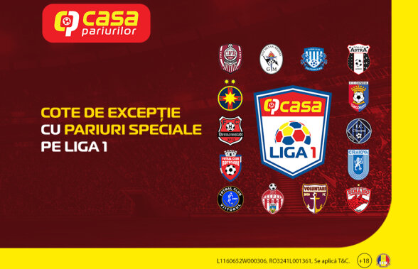 Casa Pariurilor îți oferă cea mai bogată ofertă de pariuri speciale pe Liga 1