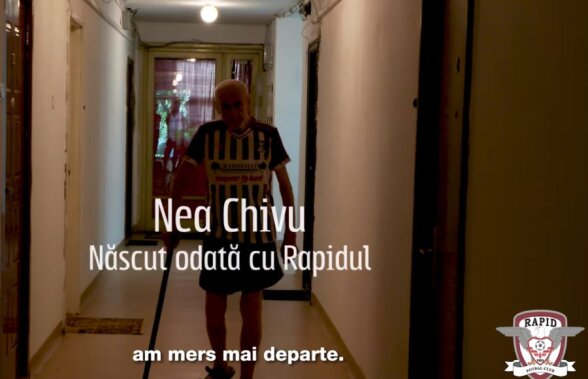 Nea Chivu și „Farmecul Vieții” » Victor Vrînceanu despre o întâmplare emoționantă, cu cel mai în vârstă fan al Rapidului, Nea Chivu, în prim-plan