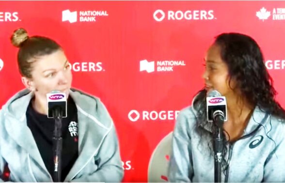 SIMONA HALEP LA ROGERS CUP // VIDEO Adolescenta Leylah Fernandez i-a făcut pe toți să râdă la conferință: „Nuu, nu ești bătrână!”