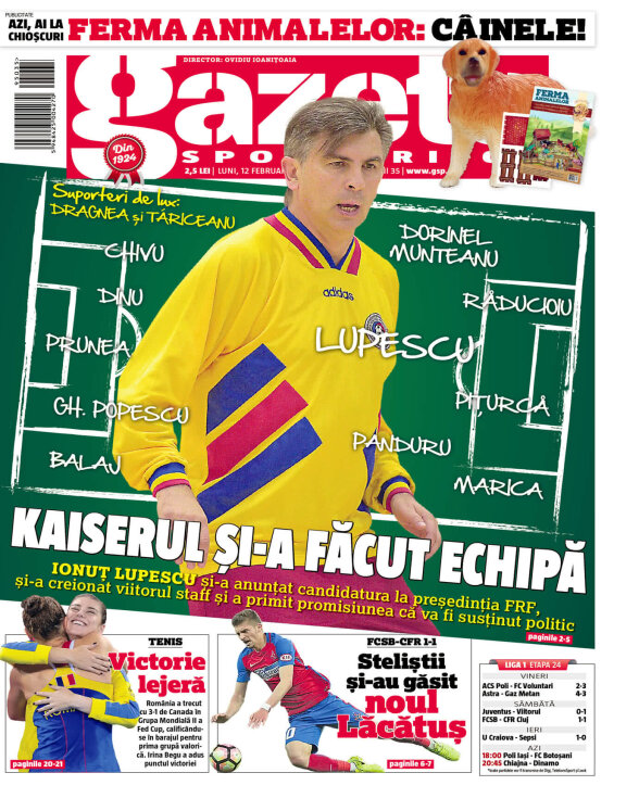 Gazeta Sporturilor din 12 februarie 2018 Editia Print Gazeta Digitala