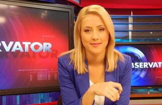 Luiza Bogdan de Crăciun la pupitrul Ştirilor Sportive ale Antenei 1!