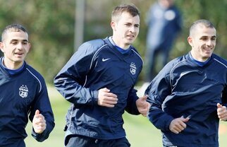 FOTO / Vezi imagini de la primul antrenament al fraţilor Karamian la Steaua!