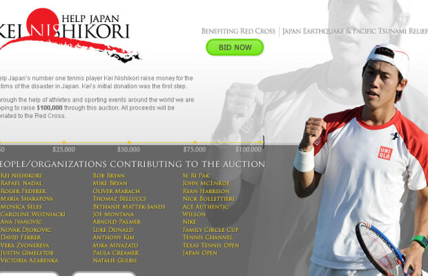 Vedetele tenisului te invită să ajuţi sinistraţii din Japonia