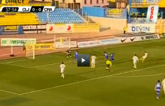 VIDEO / Cojocnean deschide scorul pentru "U" Cluj