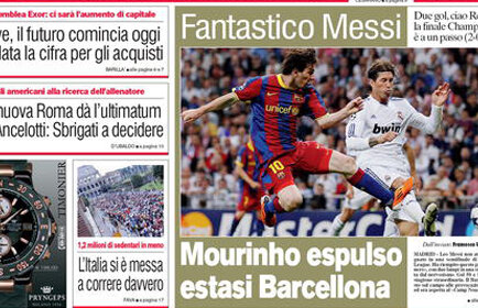 "Super Messi! Real, ca Frankenstein" Presa o laudă pe Barcelona şi dă de pămînt cu Mourinho