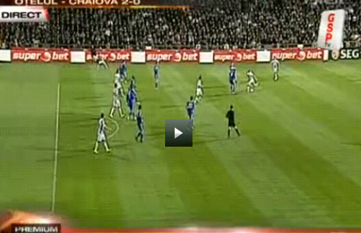 VIDEO / Paraschiv deschide scorul pentru Oţelul dintr-o poziţie suspectă de ofsaid