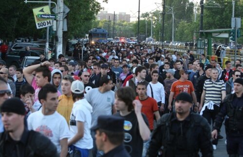 Partida Universitatea Craiova - Dinamo, bine păzită de jandarmi