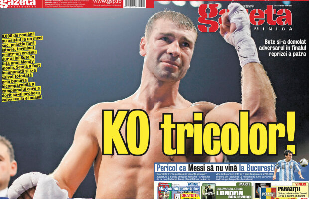 Relatări de culise de la gala lui Lucian Bute. Nu rata ediţia tipărită de azi a Gazetei!