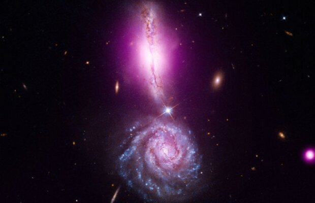 Ciocnirea a două galaxii, surprinsă de un observator NASA (VIDEO)