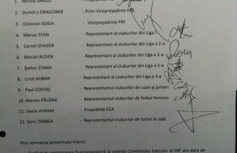 Mititelu prezintă DOVADA: "Dragomir şi Şvaiţer n-au semnat dezafilierea. Restul au semnat condica de prezenţă"