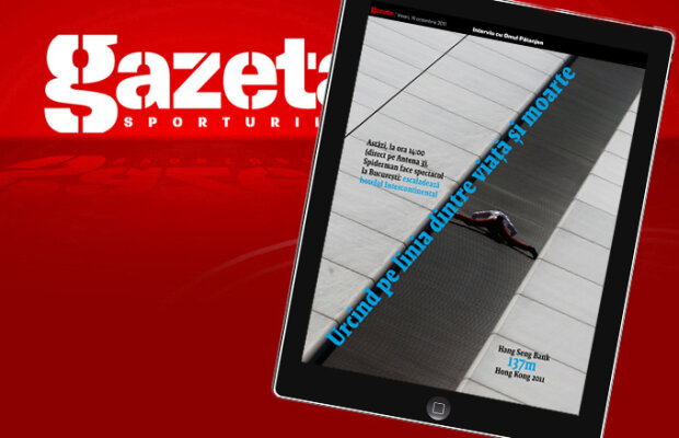 Exclusiv pe iPad şi în ziar. Interviu cu Omul Păianjen! Urcînd pe linia dintre viaţă şi moarte!