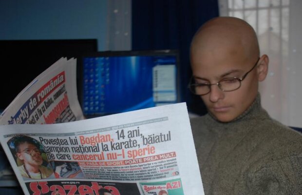 În Gazeta de astăzi şi pe iPAD ai un interviu tulburător cu băiatul karatist care înfruntă suferinţa