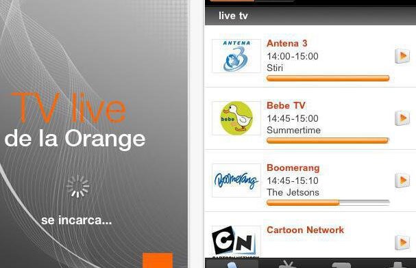 Aplicaţie TV de la Orange pentru Android