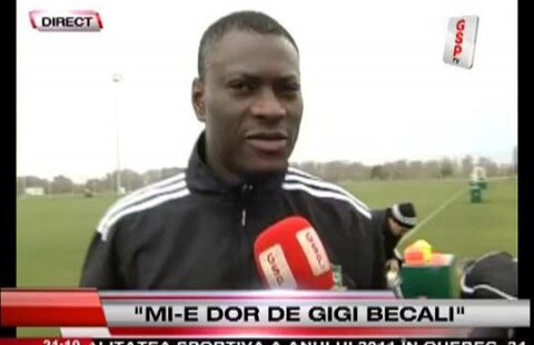N'Doye: "Mi-e dor de Becali, aici n-am televizor să-l văd! Te pup, Gigi!"