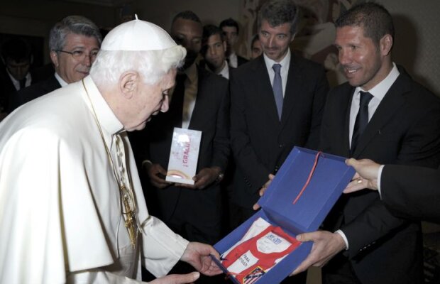 Papa s-a rugat pentru golurile lui Atletico