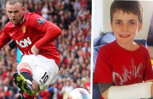 VIDEO incredibil » Vezi şutul lui Rooney care i-a fracturat mîna unui puşti de 9 ani