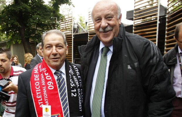 Antrenorul campioanei mondiale, Vicente del Bosque, la Bucureşti alături de oficialii lui Atletico Madrid