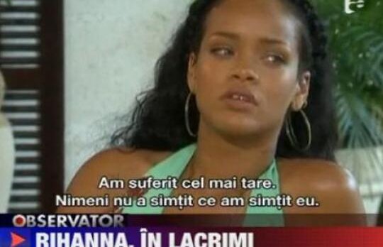 Rihanna a plans in fata lui Oprah, cand si-a amintit de bataia primita de la Chris Brown, fostul sau iubit