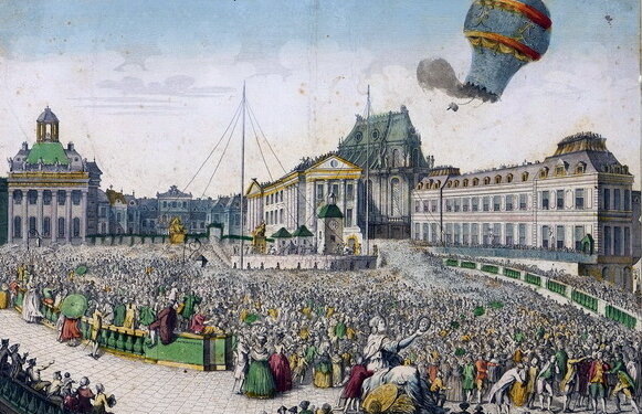 O poveste scrisă de Cătălin Oprişan veche de 229 de ani despre primul zbor cu balonul cu aer » Mielul, raţa şi cocoşul