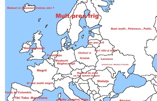 FOTO Exerciţiu de imaginaţie » Cum arată Europa din punctul de vedere al lui Gigi Becali :))