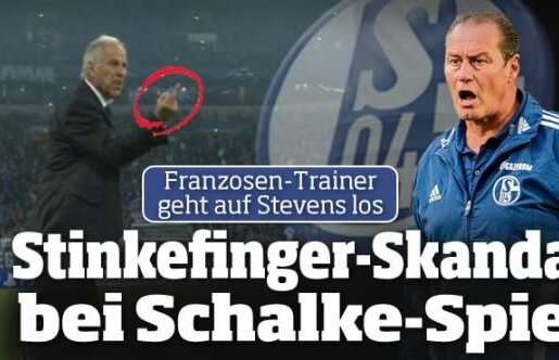 Golanul de pe bancă » Antrenorul lui Montpellier i-a arătat degetul mijlociu omologului său de la Schalke