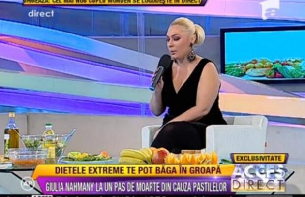 Giulia Nahmany, la un pas de infarct din cauza pasilelor de slabit