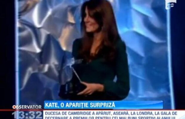 Kate Middleton a participat la gala sportivilor britanici, prima apritie in public dupa externarea din spital