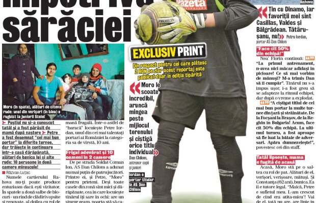 Exclusiv print » Traseul emoţionant al micului star din echipa adoptată de Gazetă şi povestea haiducilor fotbalului botoşănean