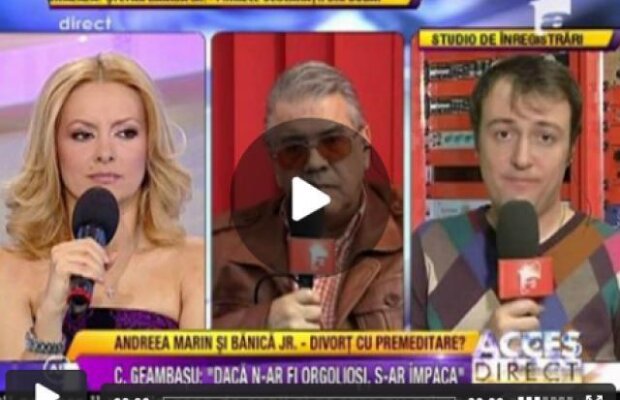 Psihologul Ilie Marinescu, Florin Condurateanu si Calin Geambasu vorbesc despre divortul Marin-Banica