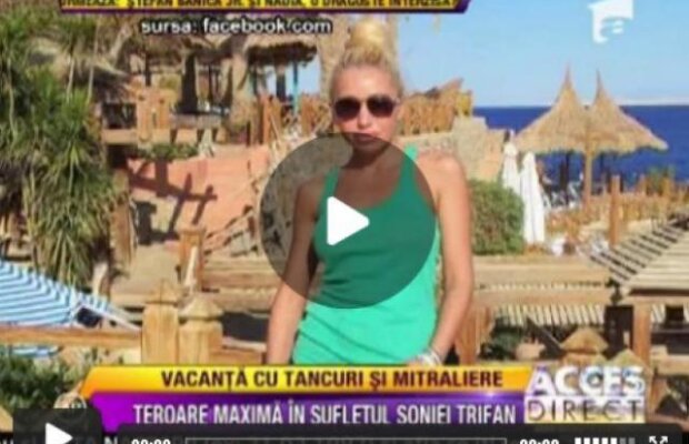 Sonia Trifan, vacanta cu tancuri si mitraliere!