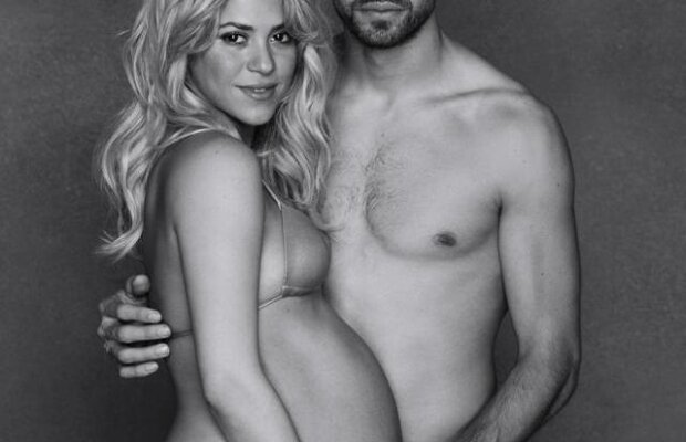 Shakira si Pique: sedinta foto cu burtica la vedere