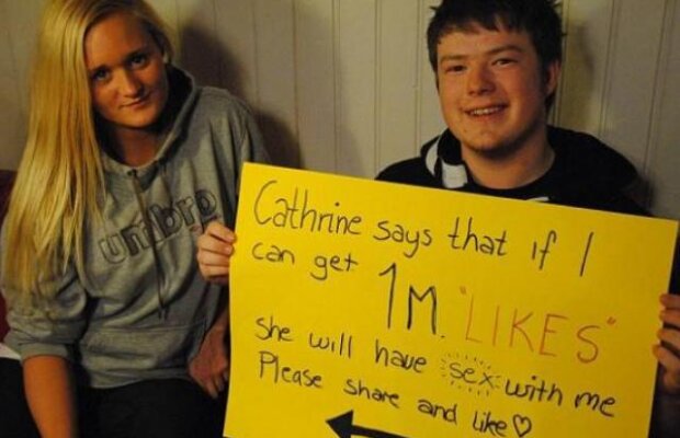 Un tanar din Norvegia cere un milion de like-uri pe Facebook pentru a convinge o fata sa faca sex cu el!