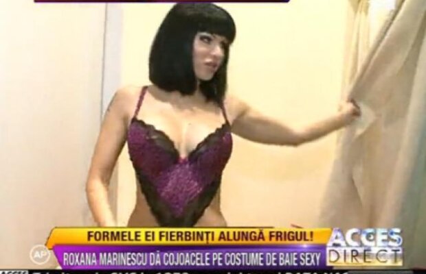 Acces Direct: De ce isi ia Roxana Marinescu costum de baie, in plina iarna?!