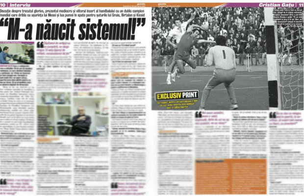 Exclusiv print » Interviu cu Cristian Gaţu: "M-a năucit sistemul!"