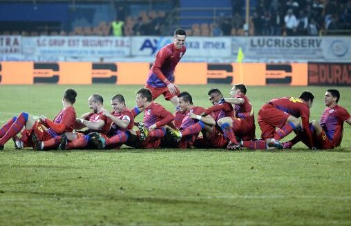 FOTO Smiley Steaua » Elevii lui Reghe au făcut show aseară după marcarea fiecărui gol