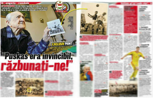 Exclusiv print » S-a bătut cu maghiarii încă de la 13 ani iar azi îi motivează pe tricolori: "Puskas era invincibil, răzbunaţi-ne!"