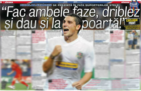 Exclusiv print » Nicolae Stanciu se prezintă în faţa suporterilor Stelei şi explică strategia sa pentru a prinde un contract afară