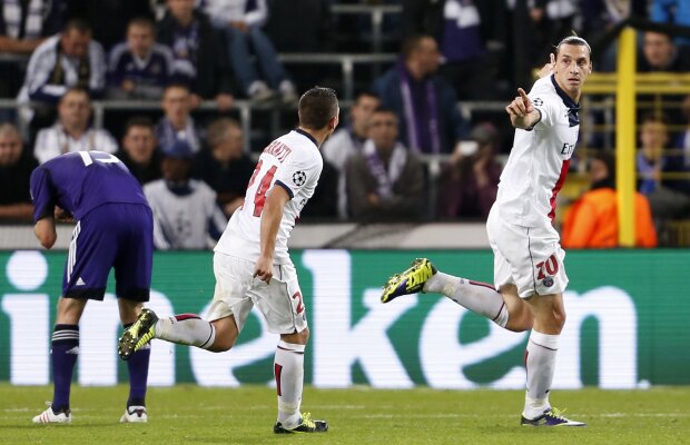 VIDEO De neoprit! Zlatan a rezolvat meciul lui PSG într-o repriză » Anderlecht, martora unor reuşite de senzaţie