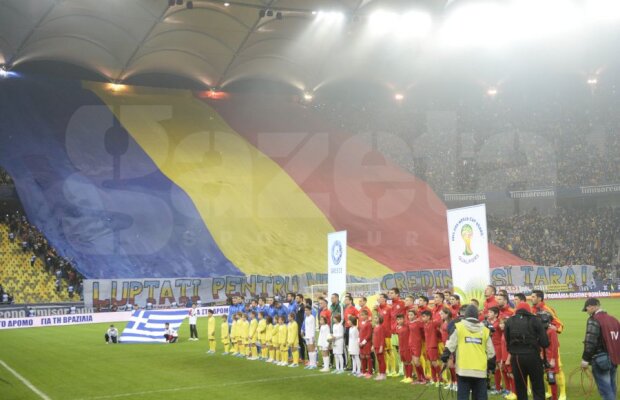 GALERIE FOTO Atmosferă senzaţională la România - Grecia! » "Luptaţi pentru neam, credinţă şi ţară"