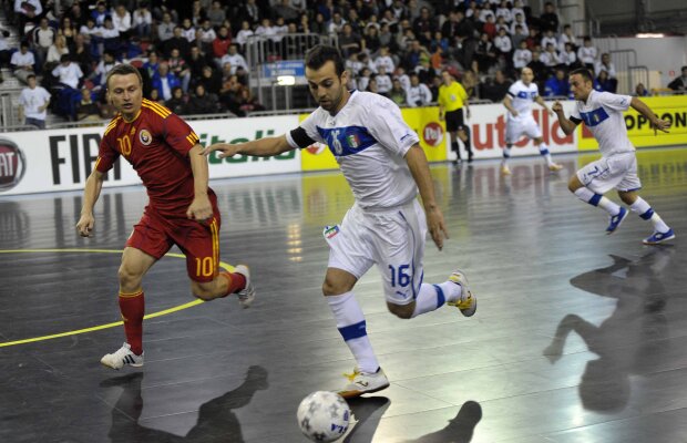 FOTO Dublă de pregătire Italia - România la futsal » Peninsularii s-au impus cu 9-1 la general
